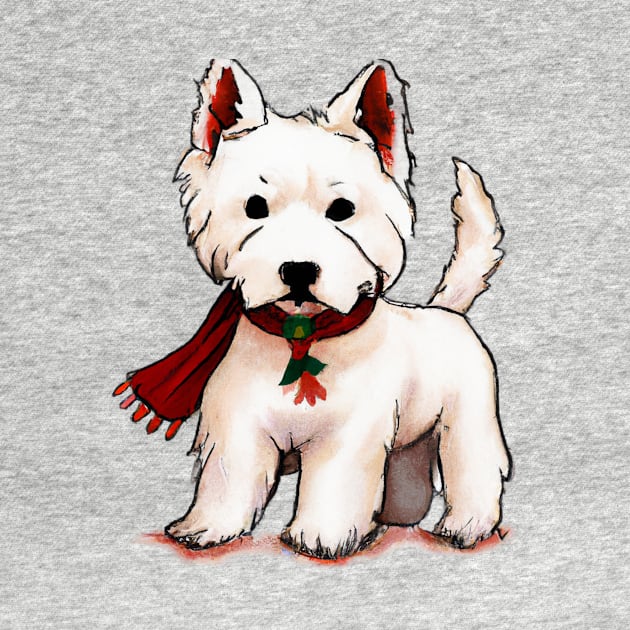 Cute West Highland White Terrier Drawing by Play Zoo